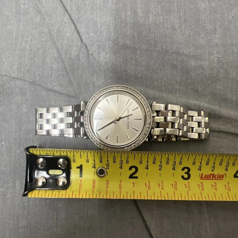 Michael Kors Darci Women's Stainless Steel and Pavé Crystal Watch New Battery FS